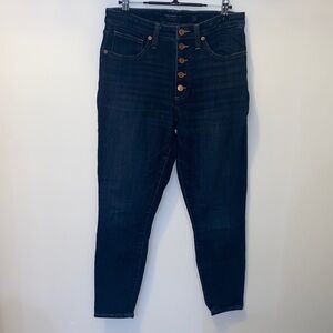 Lucky Brand Dark Blue High-Rise Button-Fly Jeans